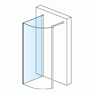 Ścianka boczna 900 mm biała Ronal Salsa PFSAL 0900 04 07
