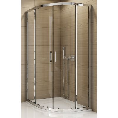 SanSwiss TOP-Line kabina prysznicowa 100 cm półokrągła srebrny połysk/szkło przezroczyste TOPR551005007