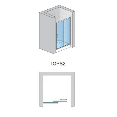SanSwiss TOP-Line drzwi prysznicowe 120 cm biały/szkło przezroczyste TOPS212000407