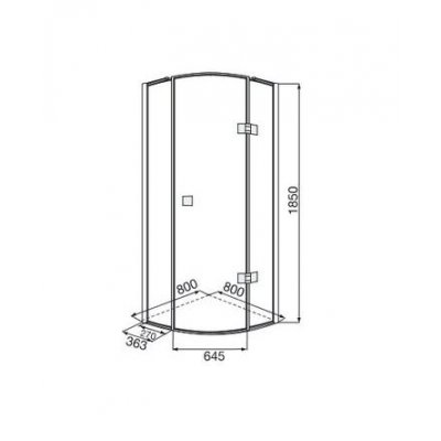 Roca Metropolis Rondo kabina prysznicowa półokrągła 80x80 cm AMP300801M