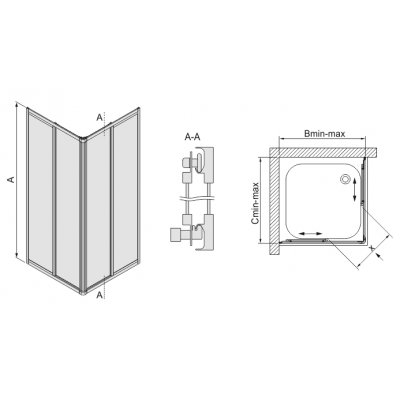 Sanplast Nowy Standard kabina prysznicowa 80x80 cm kwadratowa narożna typ KN/NST-c 600-023-0020-10-520