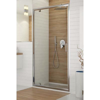 Sanplast TX drzwi prysznicowe 90 cm wnękowe DJ/TX5b-90 srebrny błyszczący/szkło Sitodruk W15 600-271-1050-38-231