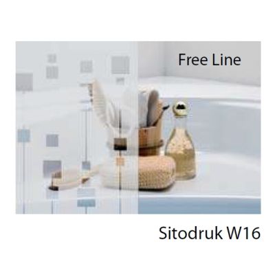 Sanplast Free Line KNDJ2/FREE-80x90 cm/sbW16 kabina prysznicowa 80x90 cm prostokątna chrom/Sitodruk W16 600-260-0640-42-211