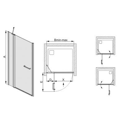 Sanplast Prestige III drzwi prysznicowe 100 cm DJ2/PRIII biały/szkło przezroczyste 600-073-0790-01-401