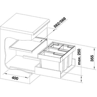 Blanco Flexon II 60/4 sortownik na odpady 521474
