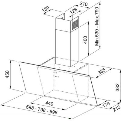 Franke FPJ 915 V BK A okap kuchenny 90 cm przyścienny szkło czarne 110.0361.902