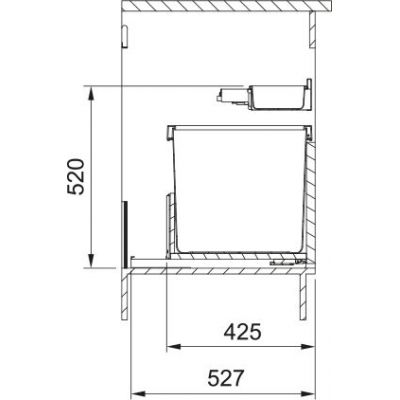 Franke Mythos pojemnik na odpady 35 l czarny 121.0750.260