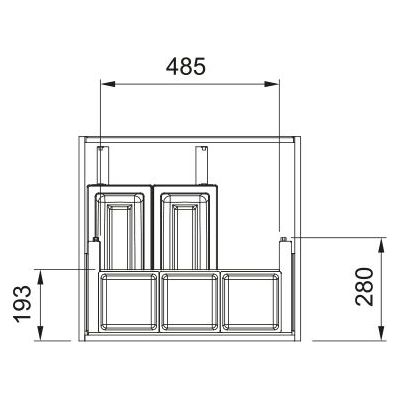 Franke Mythos pojemnik na odpady 35 l czarny 121.0750.260