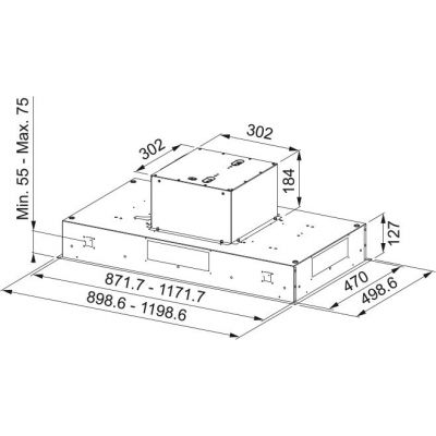 Franke AQ Sense FCAS A90 XS okap kuchenny 90 cm wyspowy stal szlachetna 350.0657.264