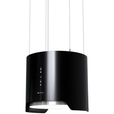 Globalo Design Arenoflow okap kuchenny 39 cm wyspowy czarny