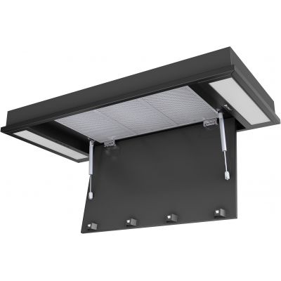 Globalo Design Bardot okap kuchenny 100 cm podszafkowy czarny BARDOT_100_1_BLACK