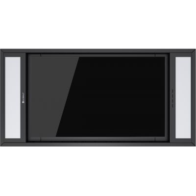 Globalo Design Bardot okap kuchenny 100 cm podszafkowy czarny BARDOT_100_1_BLACK