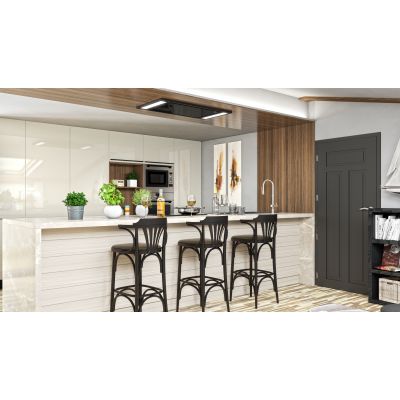 Globalo Design Bardot okap kuchenny 100 cm podszafkowy czarny BARDOT_100_1_BLACK