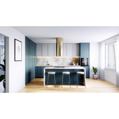 Globalo Silent Quality Heweno Isola okap kuchenny 39 cm wyspowy różowe złoto HEWENO_ISOLA_39.1_LIGHT_GOLD