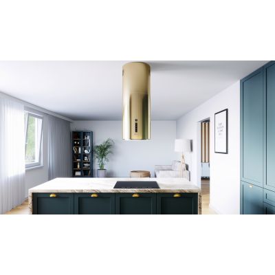 Globalo Silent Quality Heweno Isola okap kuchenny 39 cm wyspowy różowe złoto HEWENO_ISOLA_39.1_LIGHT_GOLD