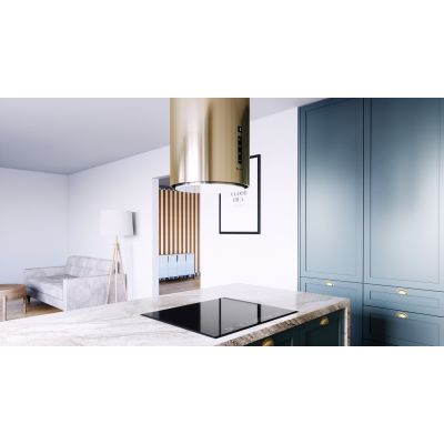 Globalo Silent Quality Heweno Isola okap kuchenny 39 cm wyspowy różowe złoto HEWENO_ISOLA_39.1_LIGHT_GOLD