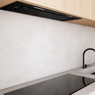 Globalo Design Materi okap kuchenny 90 cm podszafkowy czarny MATERI_90_2_BLACK