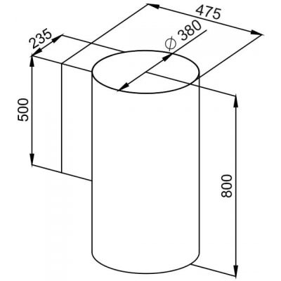 Globalo Silent Quality Miraya Isola okap kuchenny 38 cm wyspowy MIRAYA_39_1_CHOCOLATE