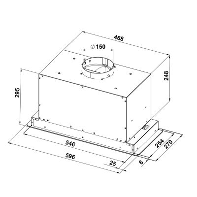 Maan Eos 60 Plus Gest Silent okap kuchenny 59,6 cm podszafkowy czarny OEOS60HGGC.S3.MC.KSB.2L.SIL_EO