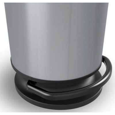Rotho Paso IML kosz na śmieci 20 l z pedałem srebrny metaliczny 1015510264
