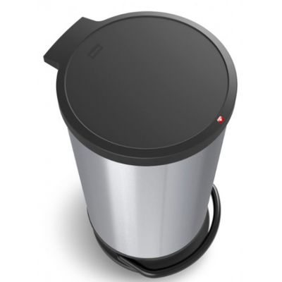 Rotho Paso IML kosz na śmieci 20 l z pedałem srebrny metaliczny 1015510264