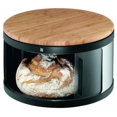 WMF Gourmet chlebak z funkcją deski do krojenia okrągły stal/bambus/plastik 634456030