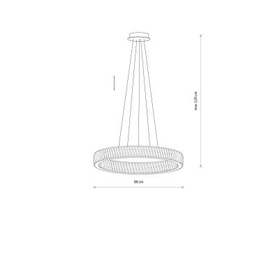 Nowodvorski Lighting Luxora Round lampa wisząca 1x38 W przezroczysta 11706