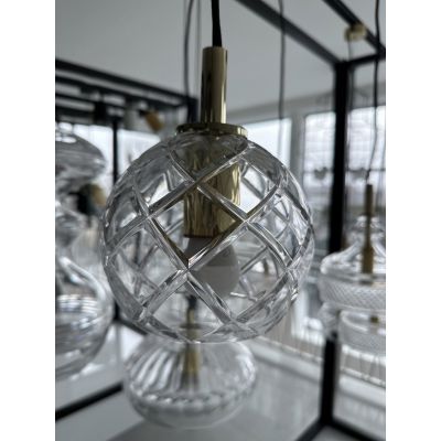 Argon Oviedo lampa wisząca 1x15W przezroczysty/mosiądz 4200