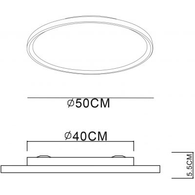 Globo Lighting Dublin plafon 1x48 W biały-szary 48802-48