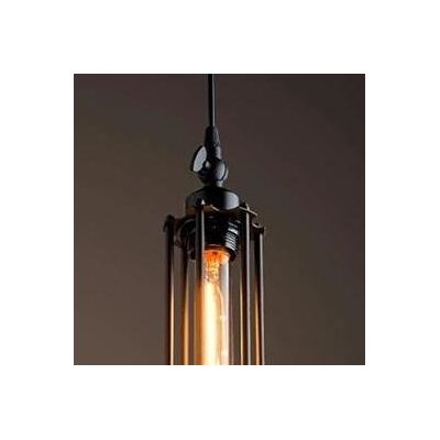 Abigali Retro lampa wisząca 1x40W czarna KRS-E27