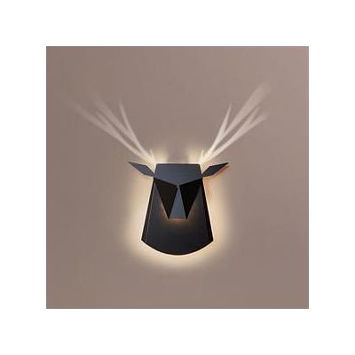 Abigali Origami Deer kinkiet 1x6W LED czarny DEER-B