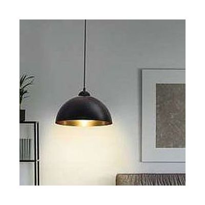 Abigali Round lampa wisząca 1x40W czarna/złota CHFB-E27