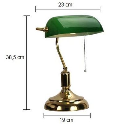 Abigali Home lampa biurkowa 1x40W mosiądz/zielony BANKER
