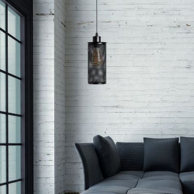 Abigali Retro lampa wisząca 1x8 W czarna ABIGALI-ZAE27