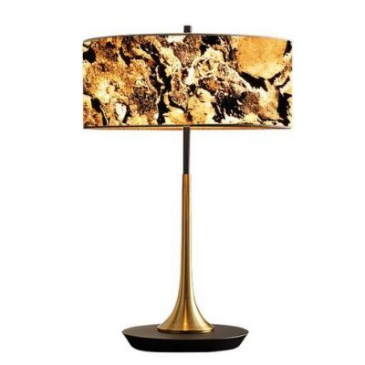 Abigali Marble Stone lampa stołowa 1x40W szara/złota MTLR-6630-601B