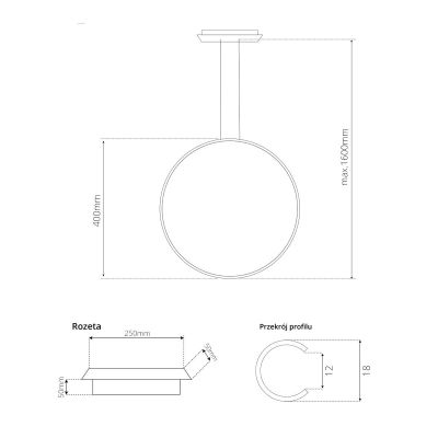 Altavola Design Ledowe Okręgi lampa wisząca 1x15W LED biały LA073/X_40_in_3k_white_dimm