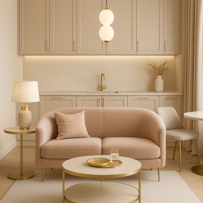 Abigali Pontti2 lampa wisząca 2x6 W złota-mleczna LWKM2