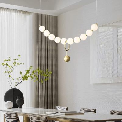 Abigali Pontti Big1 lampa wisząca 10x30 W złota-mleczna LWPON