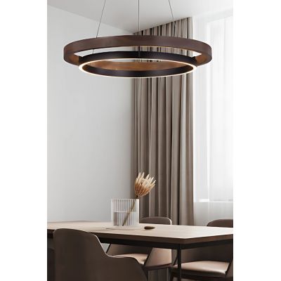 Abigali Plane lampa wisząca 1x38 W czarna-brązowa LWR-PLA