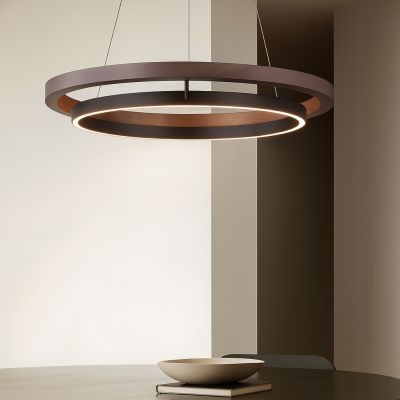 Abigali Plane lampa wisząca 1x38 W czarna-brązowa LWR-PLA