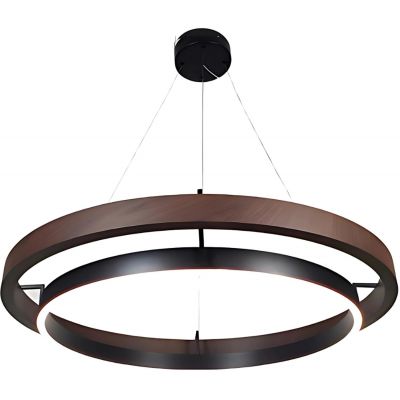 Abigali Plane lampa wisząca 1x38 W czarna-brązowa LWR-PLA