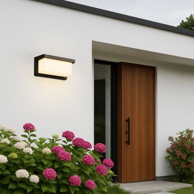 Abigali Frizer1 kinkiet zewnętrzny 1x18 W czarny-mleczny LZFRIZ1