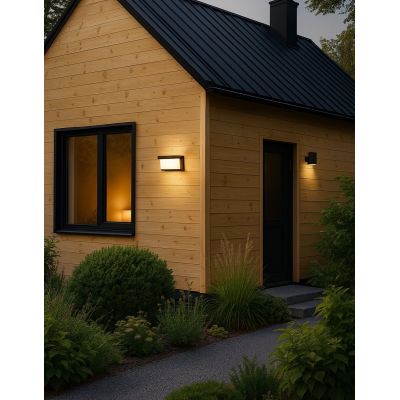 Abigali Frizer1 kinkiet zewnętrzny 1x18 W czarny-mleczny LZFRIZ1