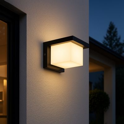 Abigali Frizer3 kinkiet zewnętrzny 1x12 W czarny-mleczny LZFRIZ3