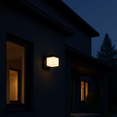 Abigali Frizer3 kinkiet zewnętrzny 1x12 W czarny-mleczny LZFRIZ3