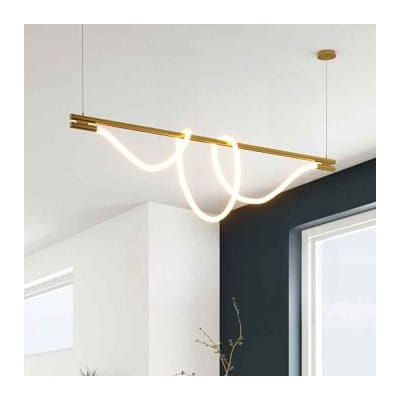 Abruzzo Spirali lampa wisząca 1x45 W złota ABR-HILTON-SG-38W
