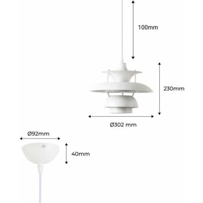 Abruzzo Retro lampa wisząca 1x20 W biała ABR-APPLE-W