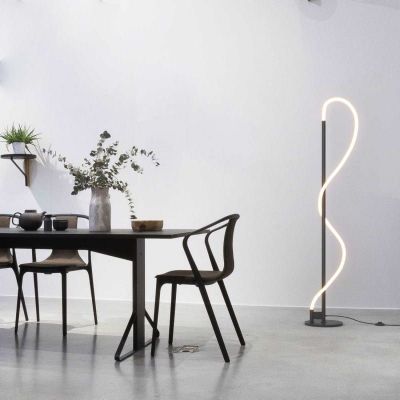 Abruzzo Spirali lampa stojąca 1x30 W czarna ABR-EOS-C-30W