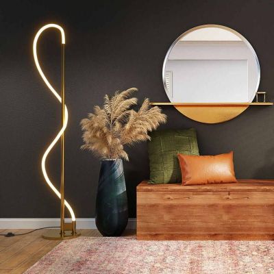 Abruzzo Spirali lampa stojąca 1x30 W złota ABR-EOS-G-30W