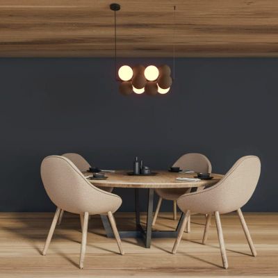Abruzzo Vino lampa wisząca 4x12 W brązowa ABR-GRAPPA-H-B